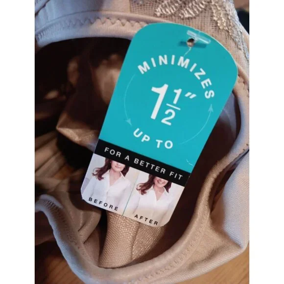 Bali Minimizer Bra US 40DDD Passion for Comfort Underwire Toffee DF3385 NWT - Picture 5 of 6